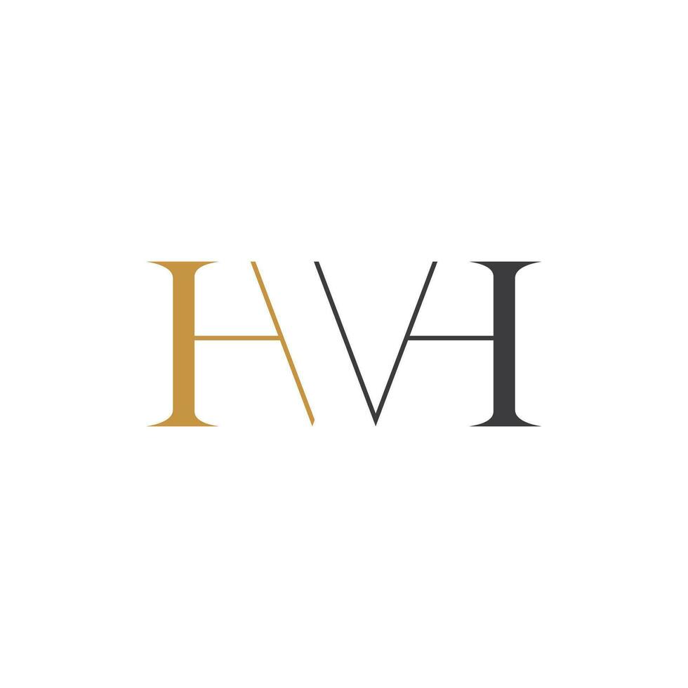Initial letter wh logo or hw logo vector design template