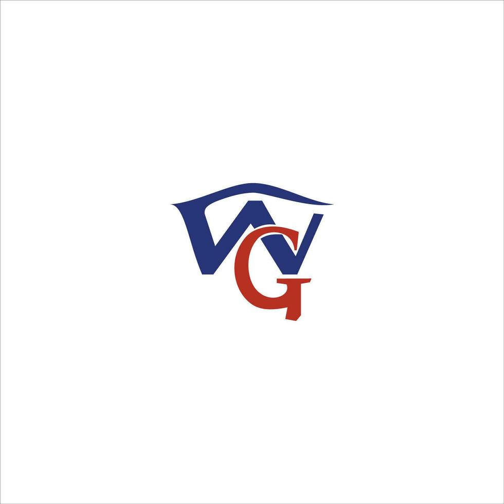 Initial letter wg logo or gw logo vector design template
