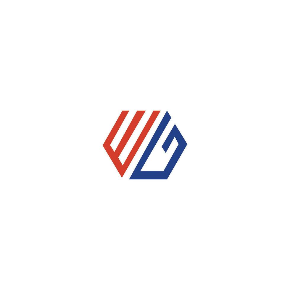 Initial letter wg logo or gw logo vector design template