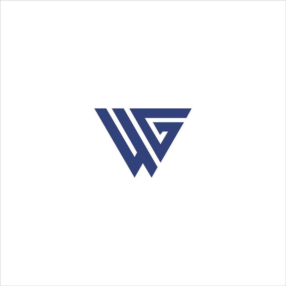 Initial letter wg logo or gw logo vector design template