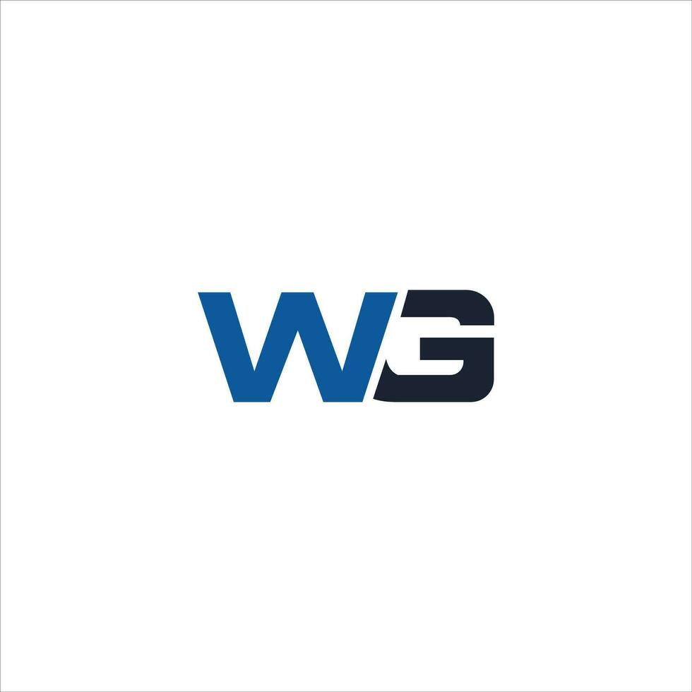 inicial letra wg logo o gw logo vector diseño modelo