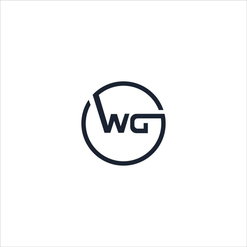 inicial letra wg logo o gw logo vector diseño modelo