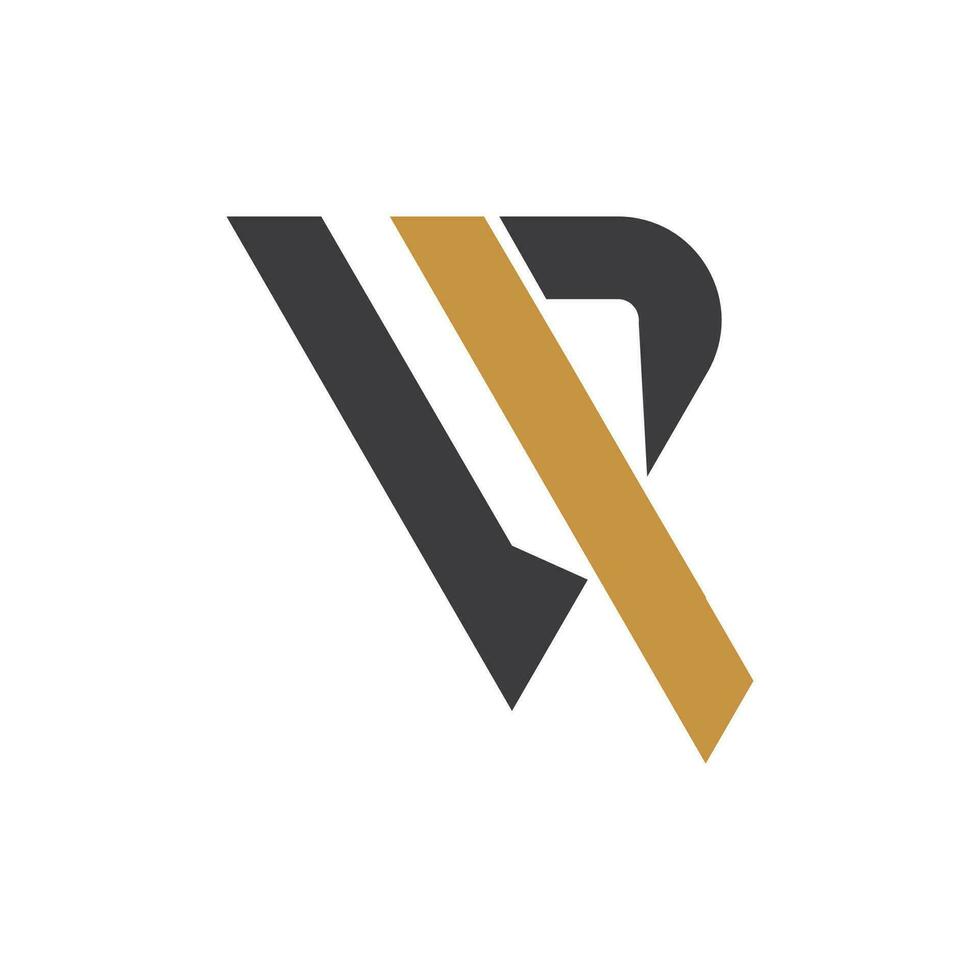 Initial letter vp logo or pv logo vector design template