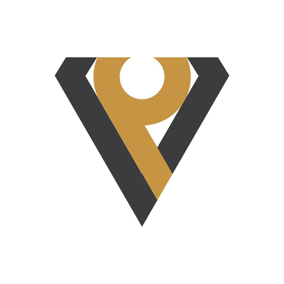inicial letra vicepresidente logo o pv logo vector diseño modelo