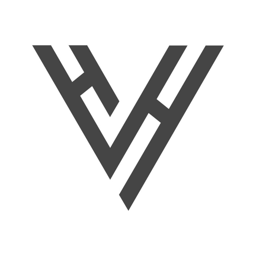 Alphabet letters Initials Monogram logo HV, VH, H and V vector