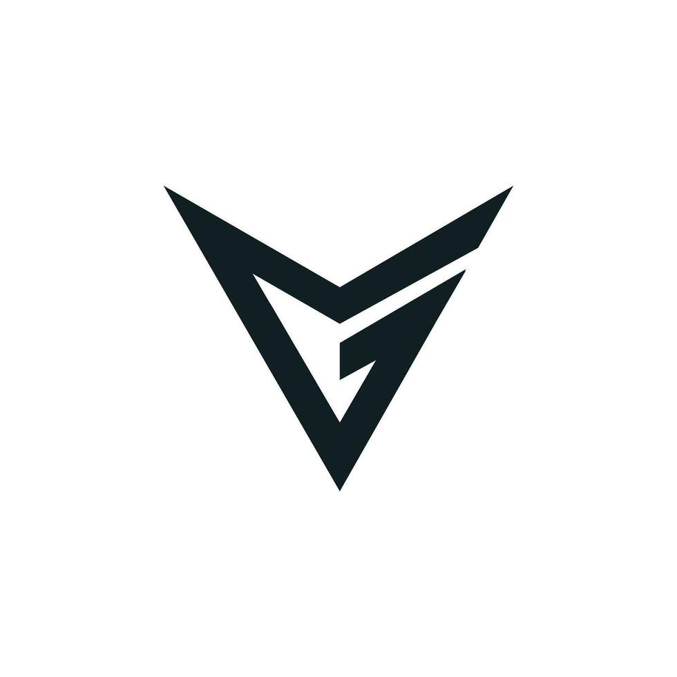 Initial letter vg logo or gv logo vector design template