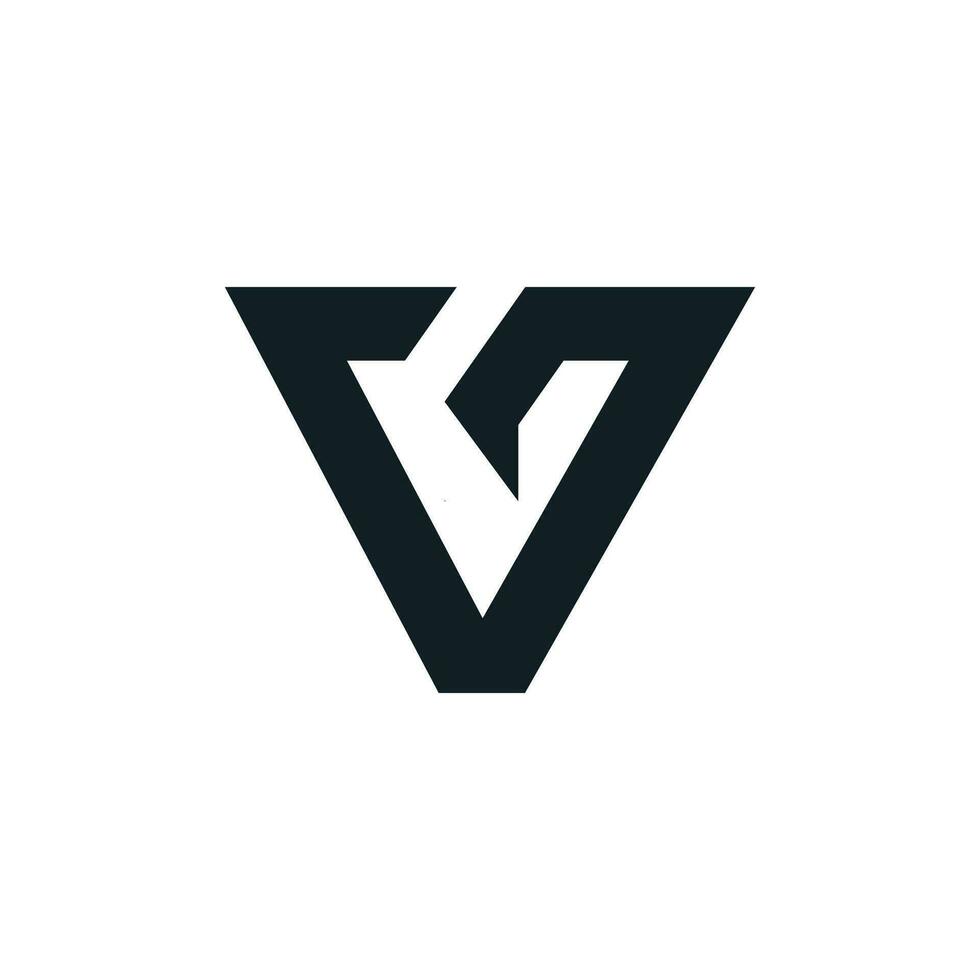 Initial letter vg logo or gv logo vector design template