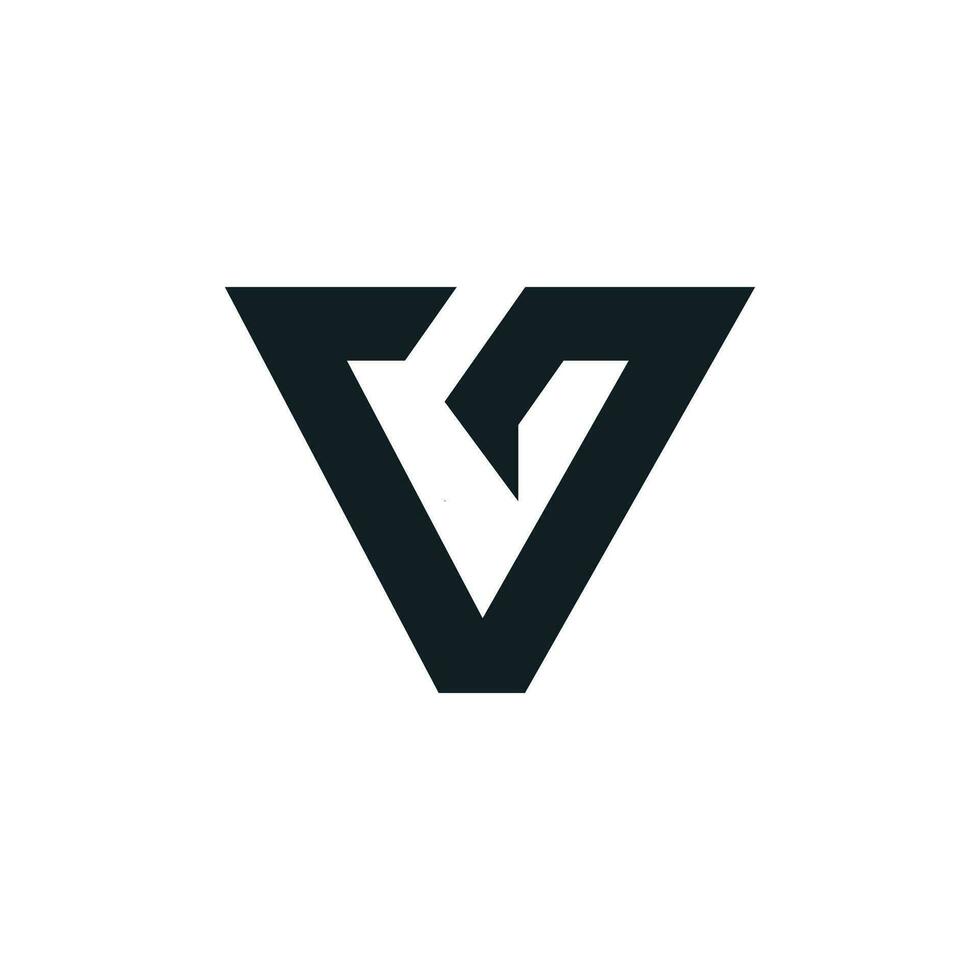 letra inicial logotipo vg o plantilla de diseño de vector de logotipo gv