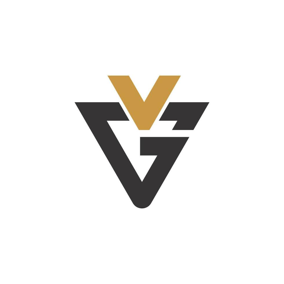 Initial letter vg logo or gv logo vector design template