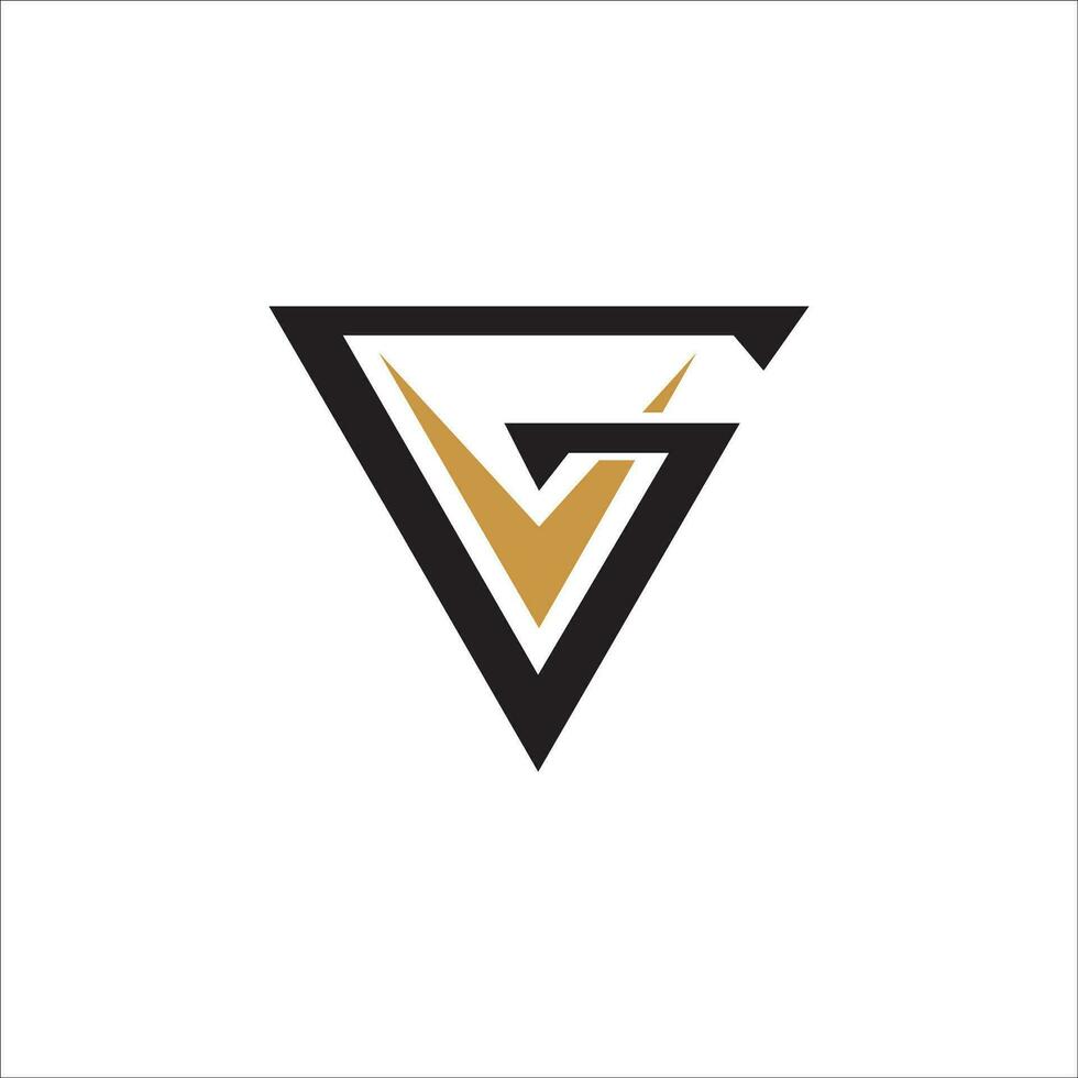 Initial letter vg logo or gv logo vector design template
