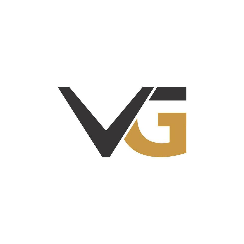 letra inicial logotipo vg o plantilla de diseño de vector de logotipo gv