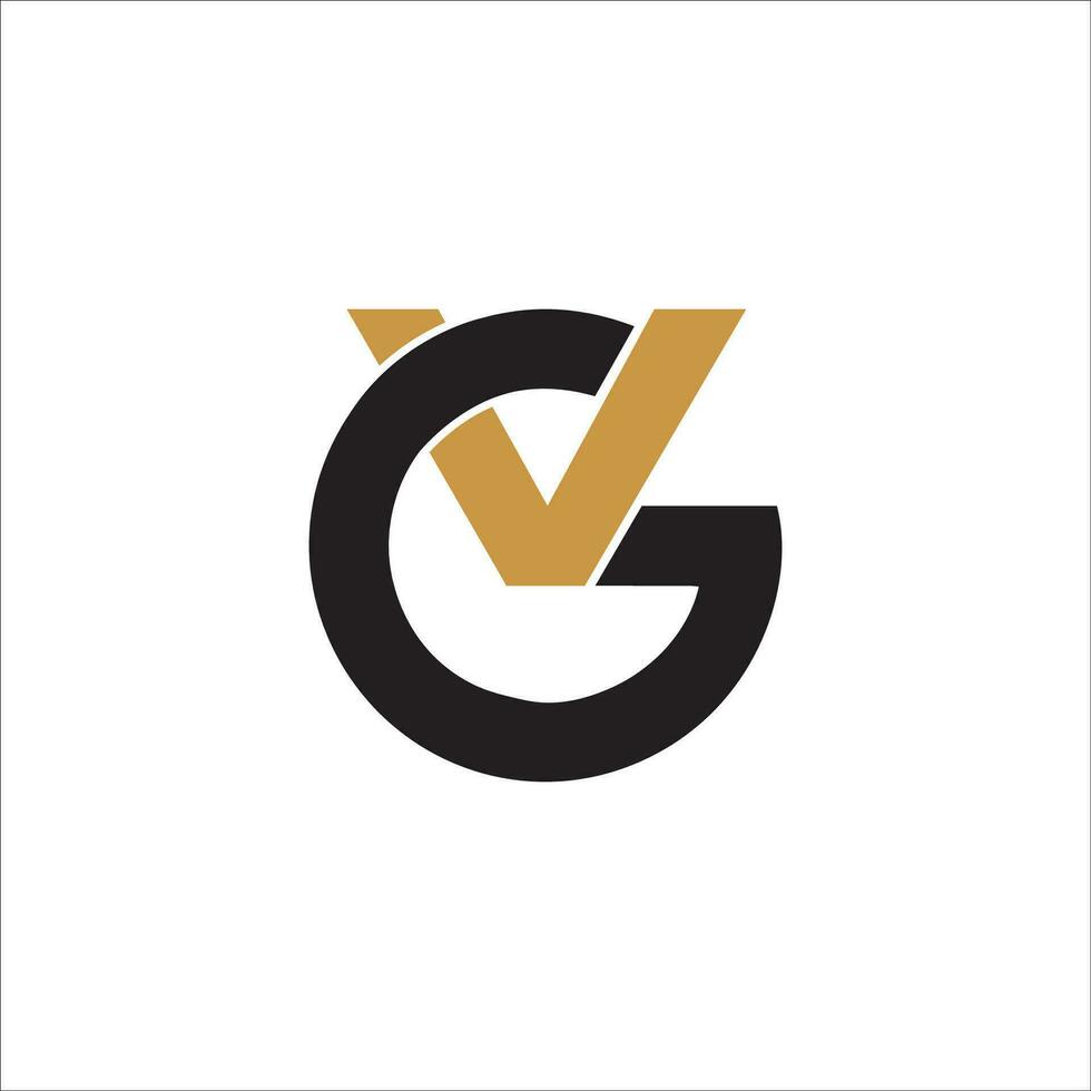 Initial letter vg logo or gv logo vector design template