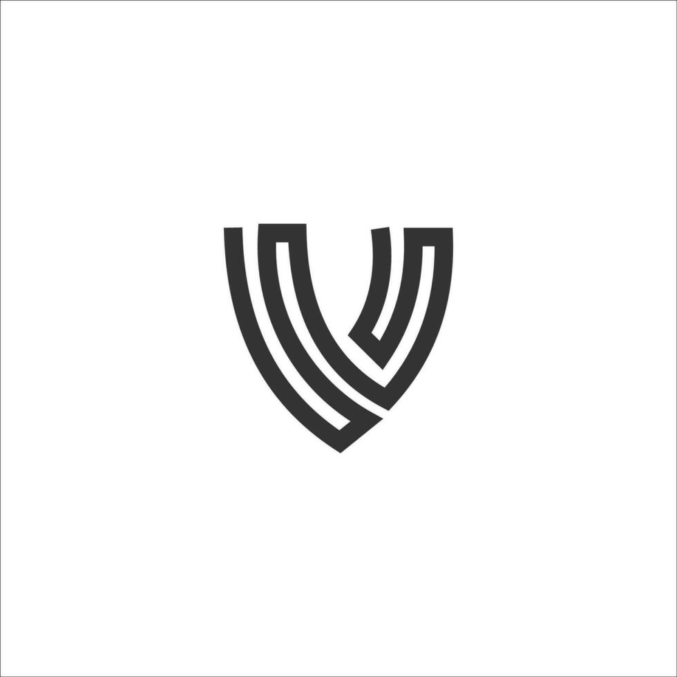 Initial letter v logo vector design template