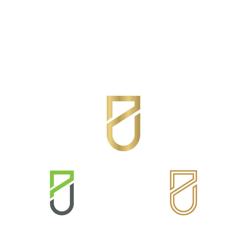 PU, UP, P AND U Abstract initial monogram letter alphabet logo design vector