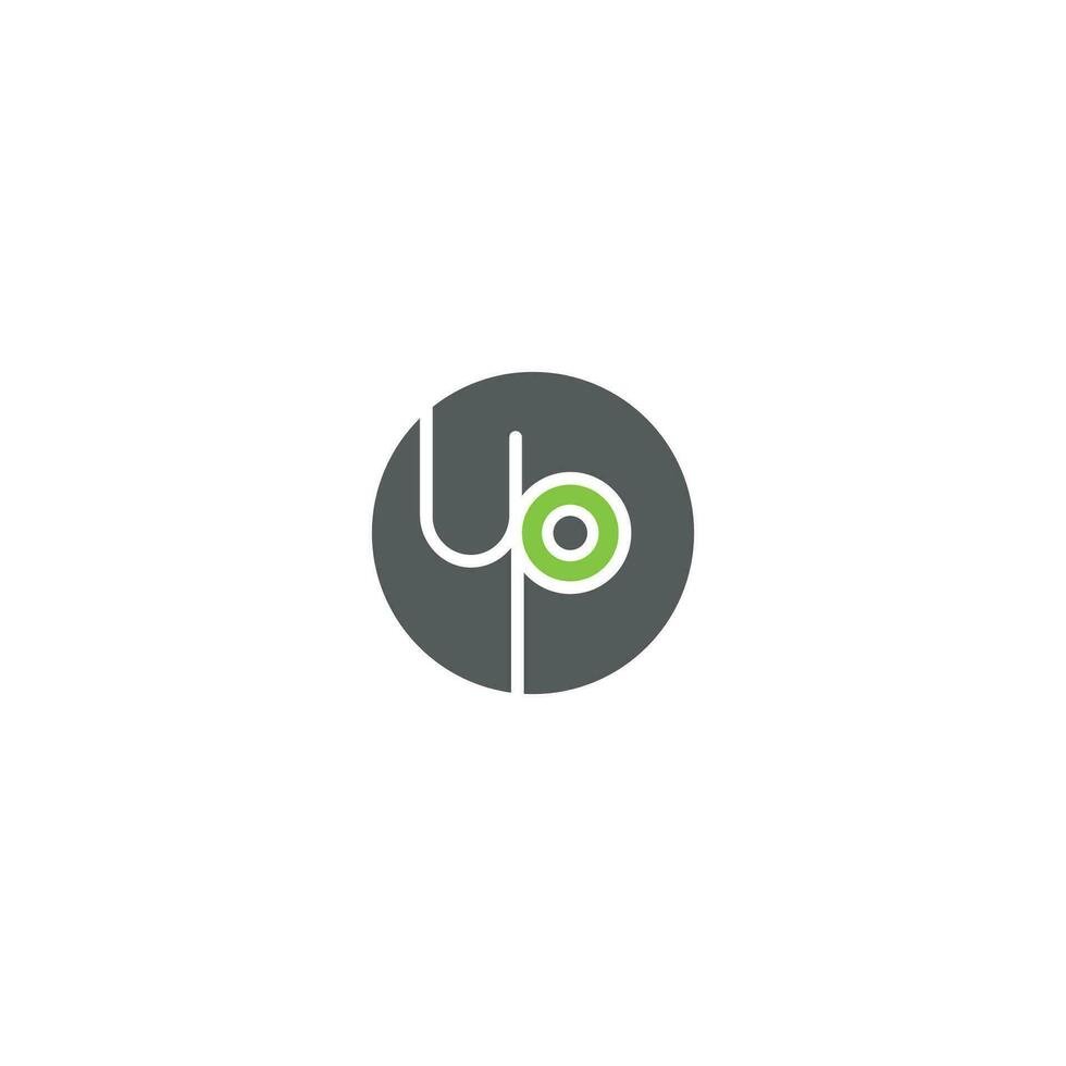 PU, UP, P AND U Abstract initial monogram letter alphabet logo design vector