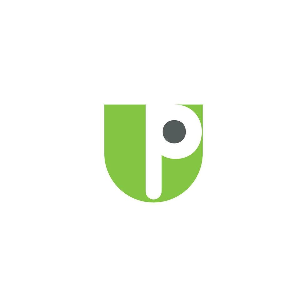 PU, UP, P AND U Abstract initial monogram letter alphabet logo design vector