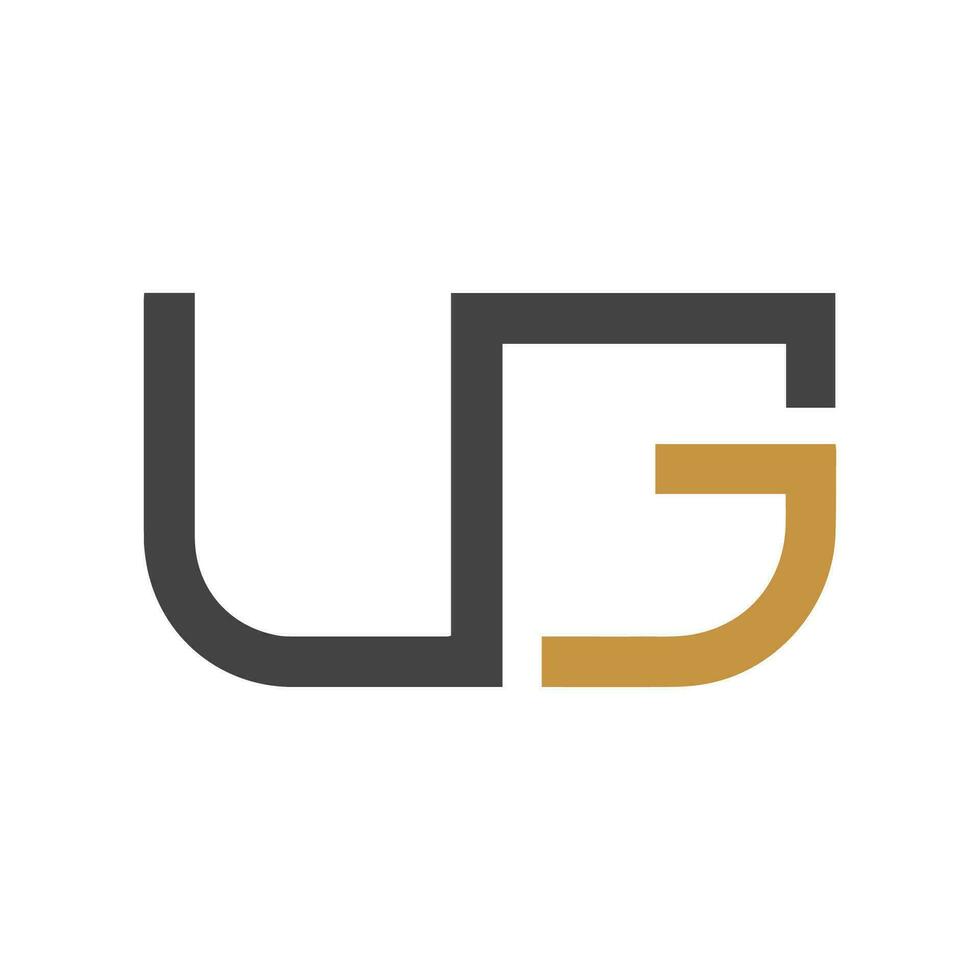 Initial ug letter logo vector template design. Linked letter gu logo design. Simple ug vector template.