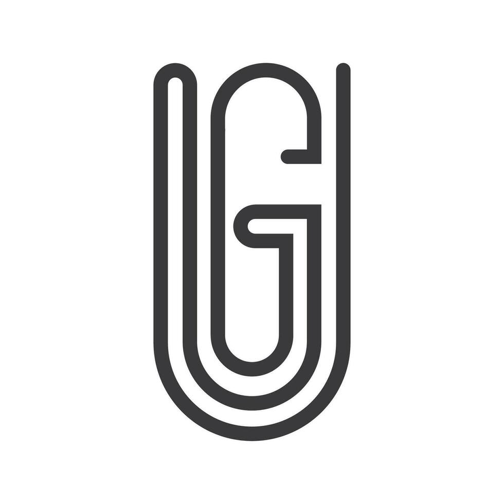 Initial ug letter logo vector template design. Linked letter gu logo design. Simple ug vector template.