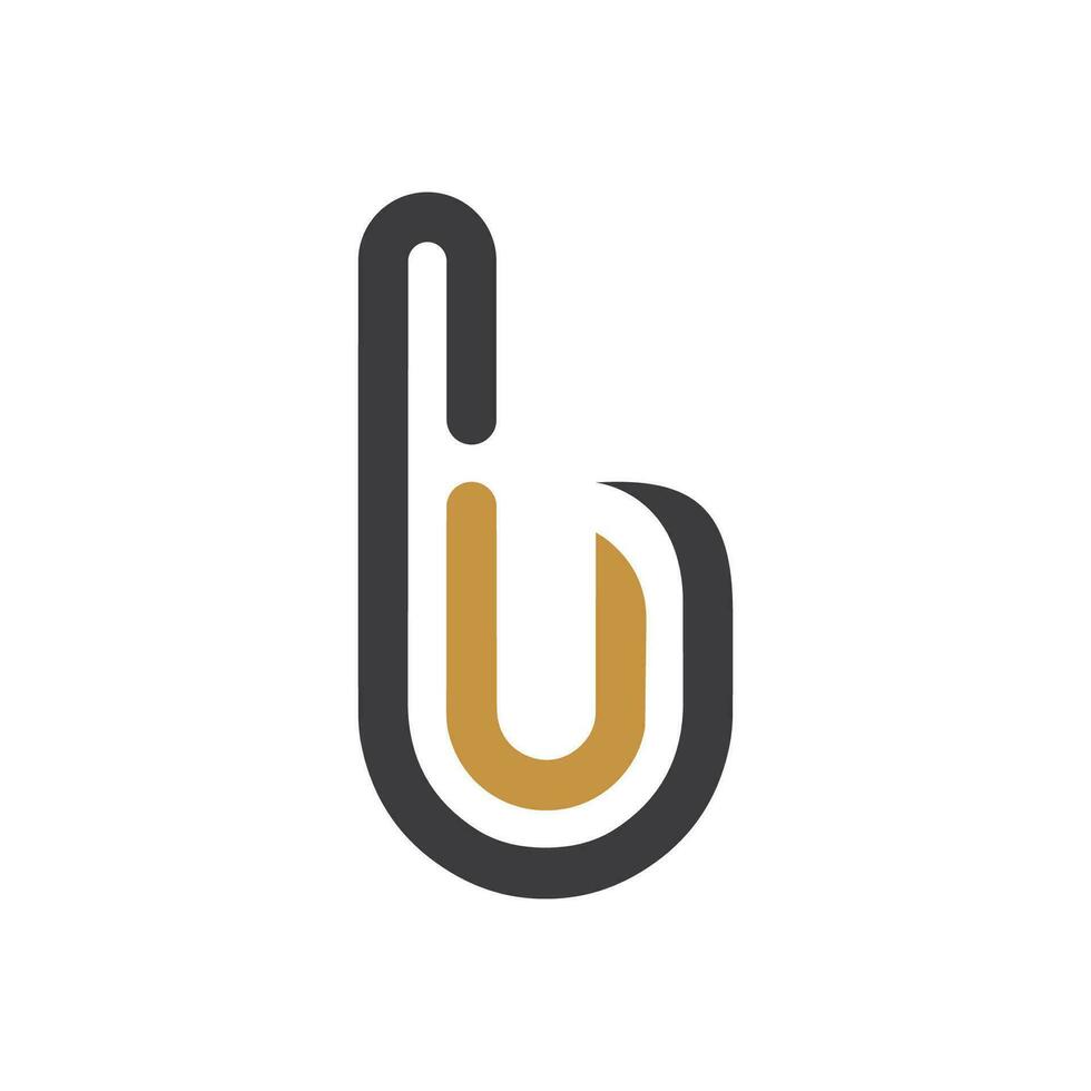 Initial letter ub logo or bu logo vector design template