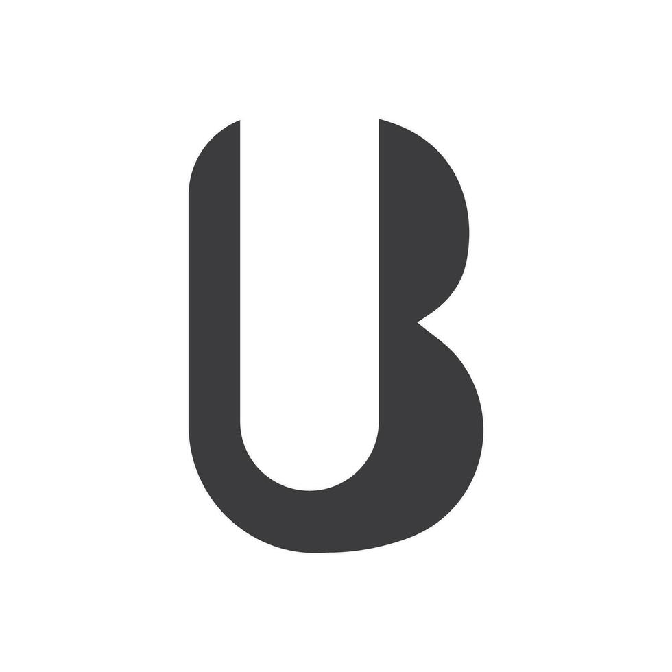 Initial letter ub logo or bu logo vector design template