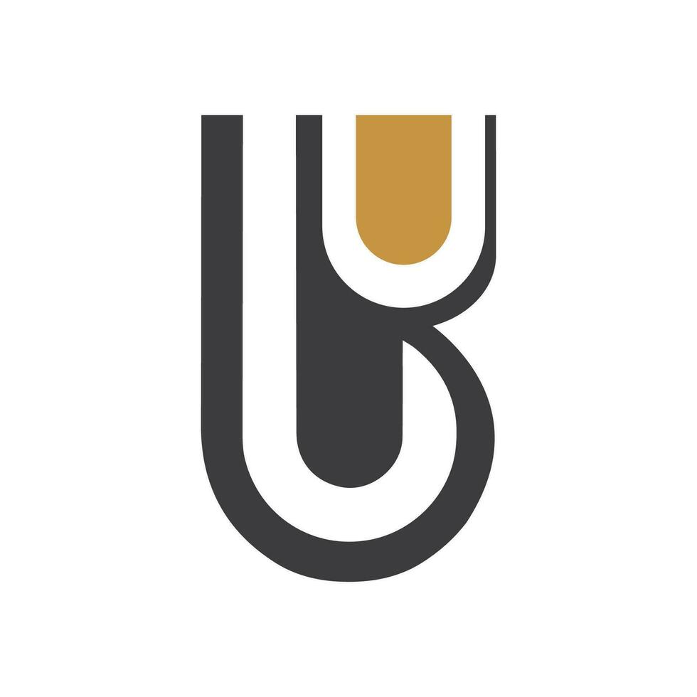 Initial letter ub logo or bu logo vector design template