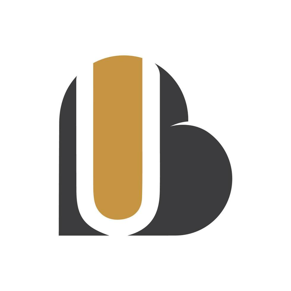 Initial letter ub logo or bu logo vector design template