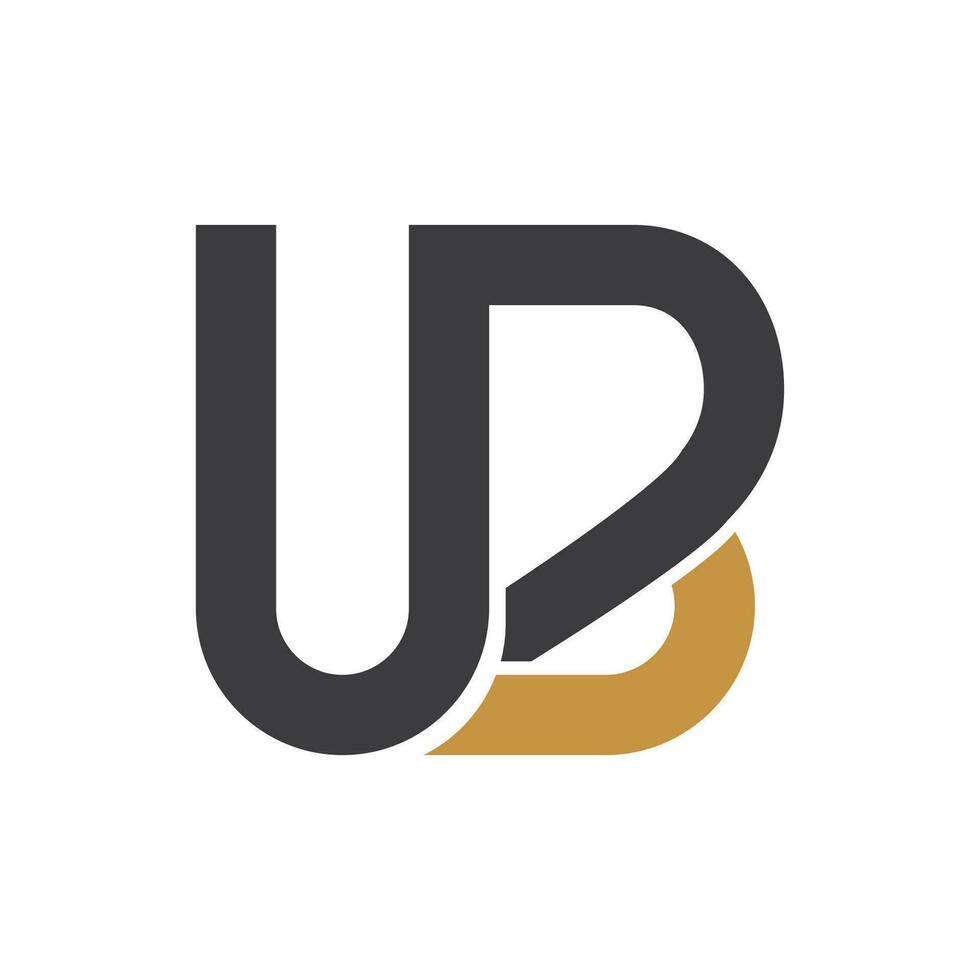 Initial letter ub logo or bu logo vector design template