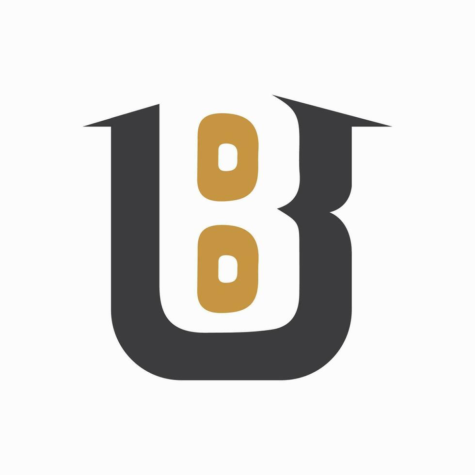 Initial letter ub logo or bu logo vector design template