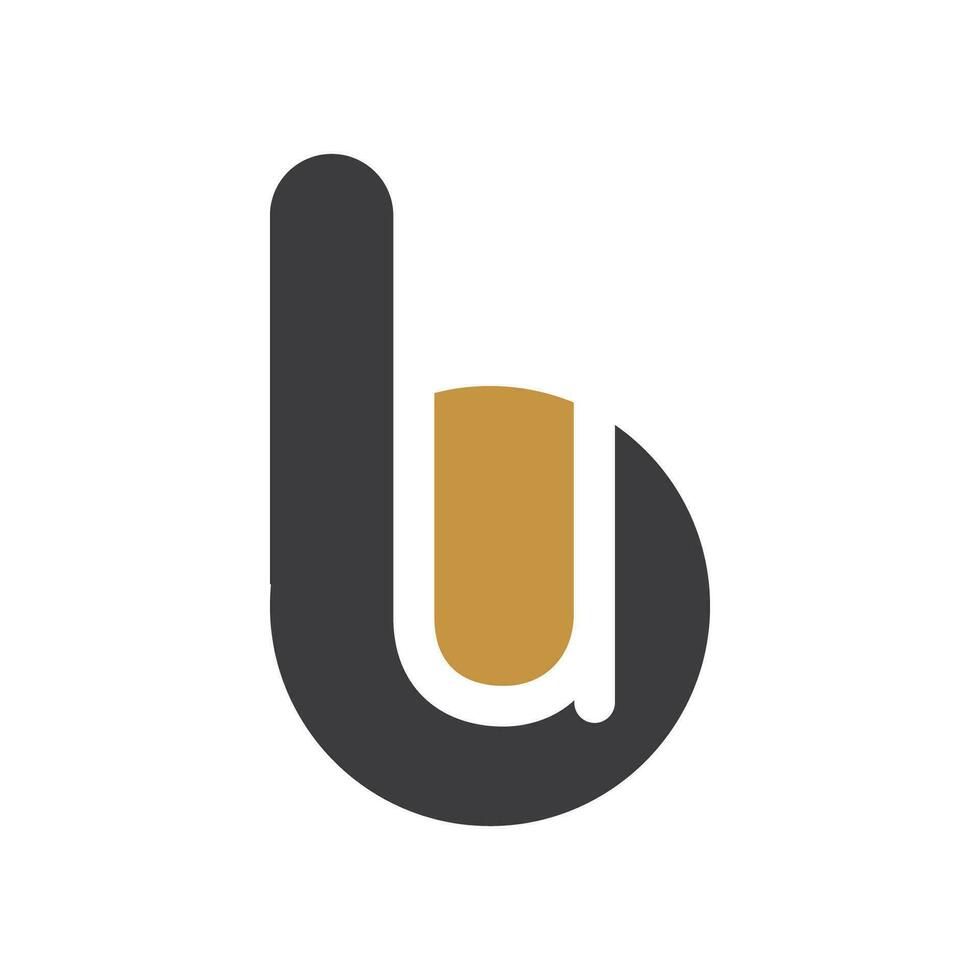 inicial letra ub logo o bu logo vector diseño modelo