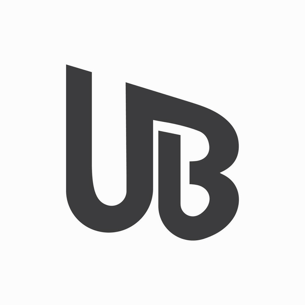 Initial letter ub logo or bu logo vector design template