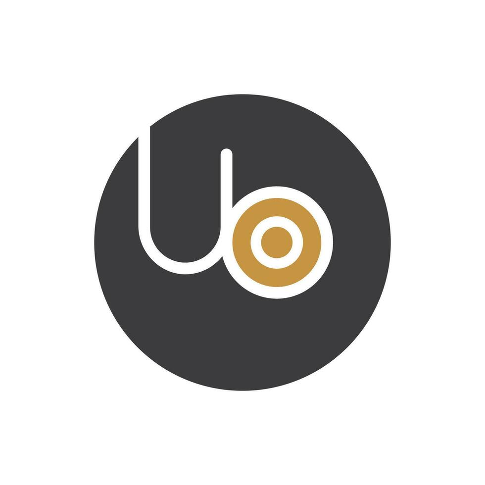 Initial letter ub logo or bu logo vector design template