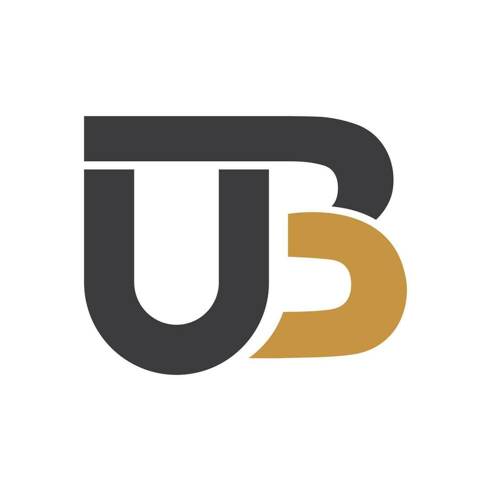 Initial letter ub logo or bu logo vector design template