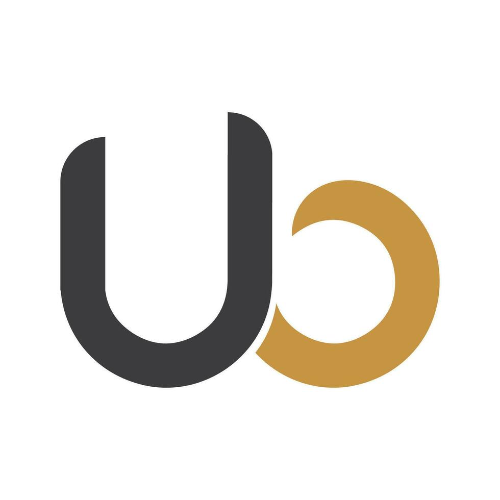Initial letter ub logo or bu logo vector design template