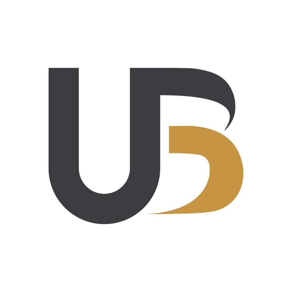 Initial letter ub logo or bu logo vector design template