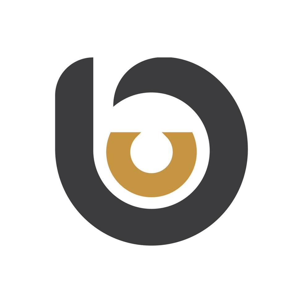 Initial letter ub logo or bu logo vector design template
