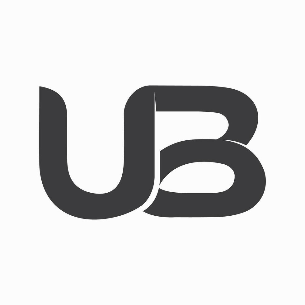Initial letter ub logo or bu logo vector design template