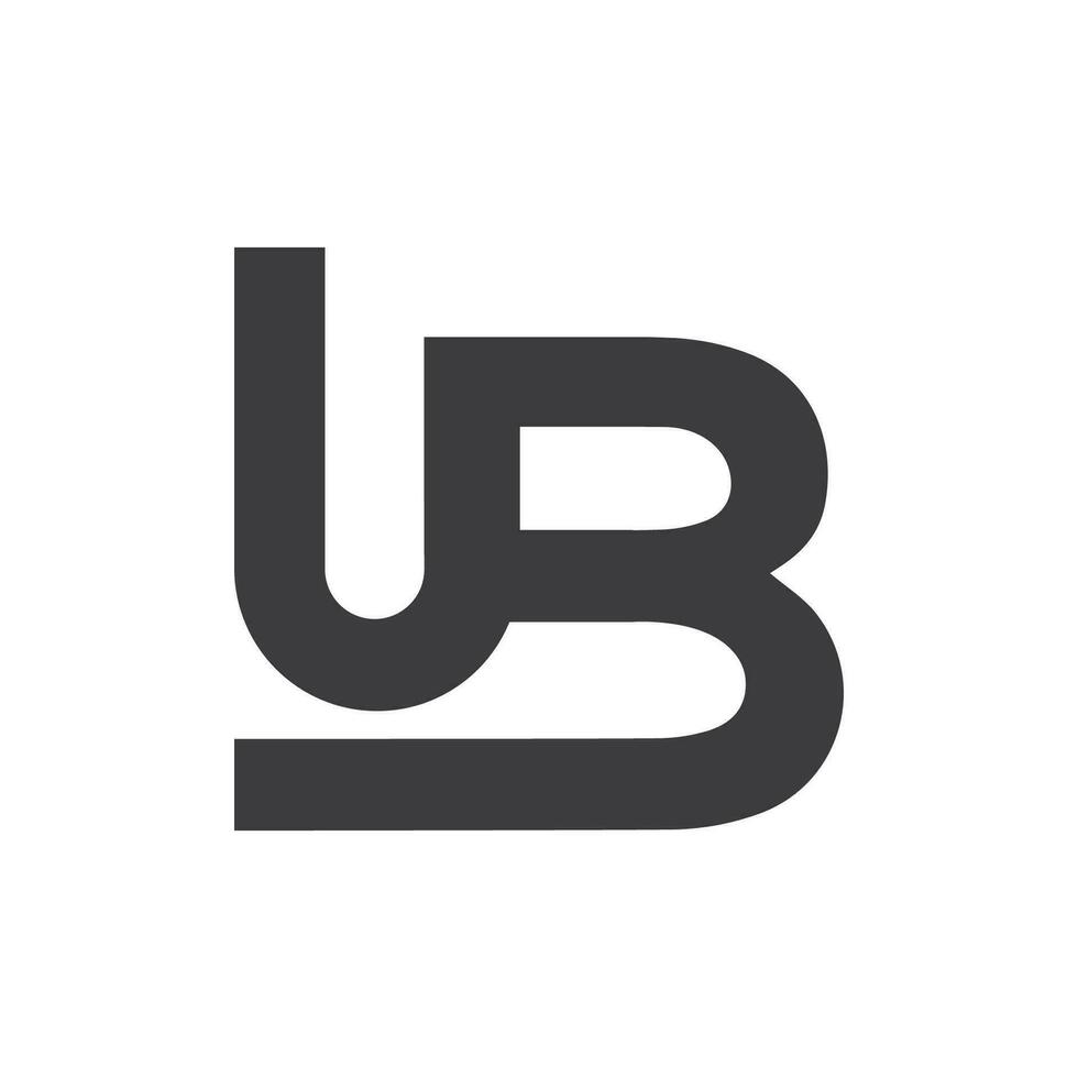 Initial letter ub logo or bu logo vector design template