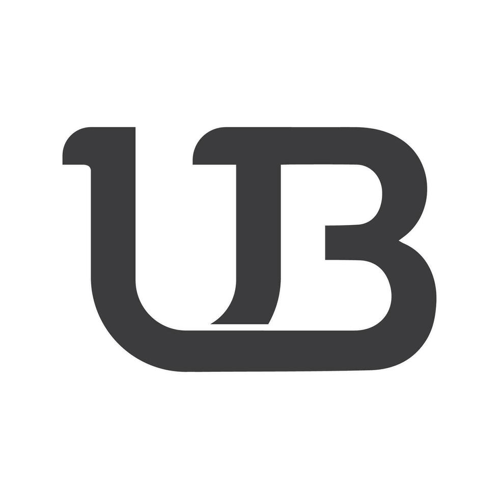 Initial letter ub logo or bu logo vector design template