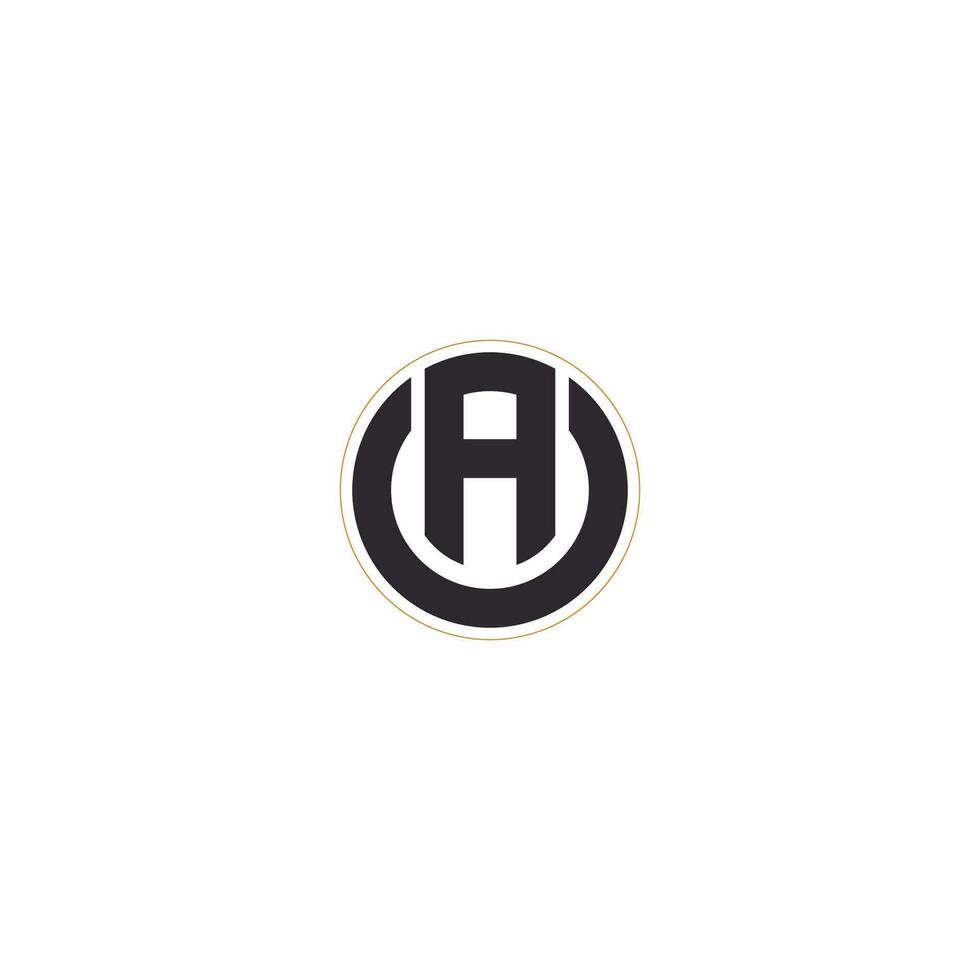 Alphabet Initials logo AU, UA, A and U vector