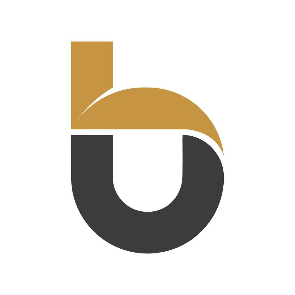 Initial letter ub logo or bu logo vector design template