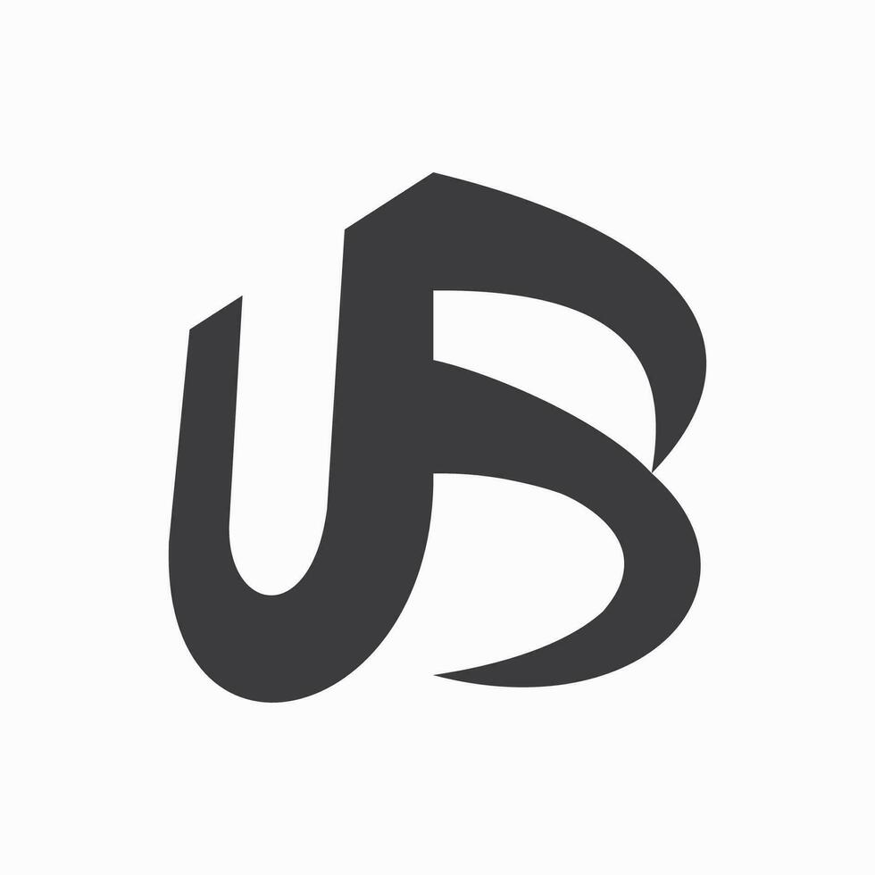 Initial letter ub logo or bu logo vector design template