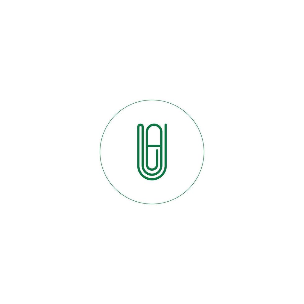 Alphabet Initials logo AU, UA, A and U vector