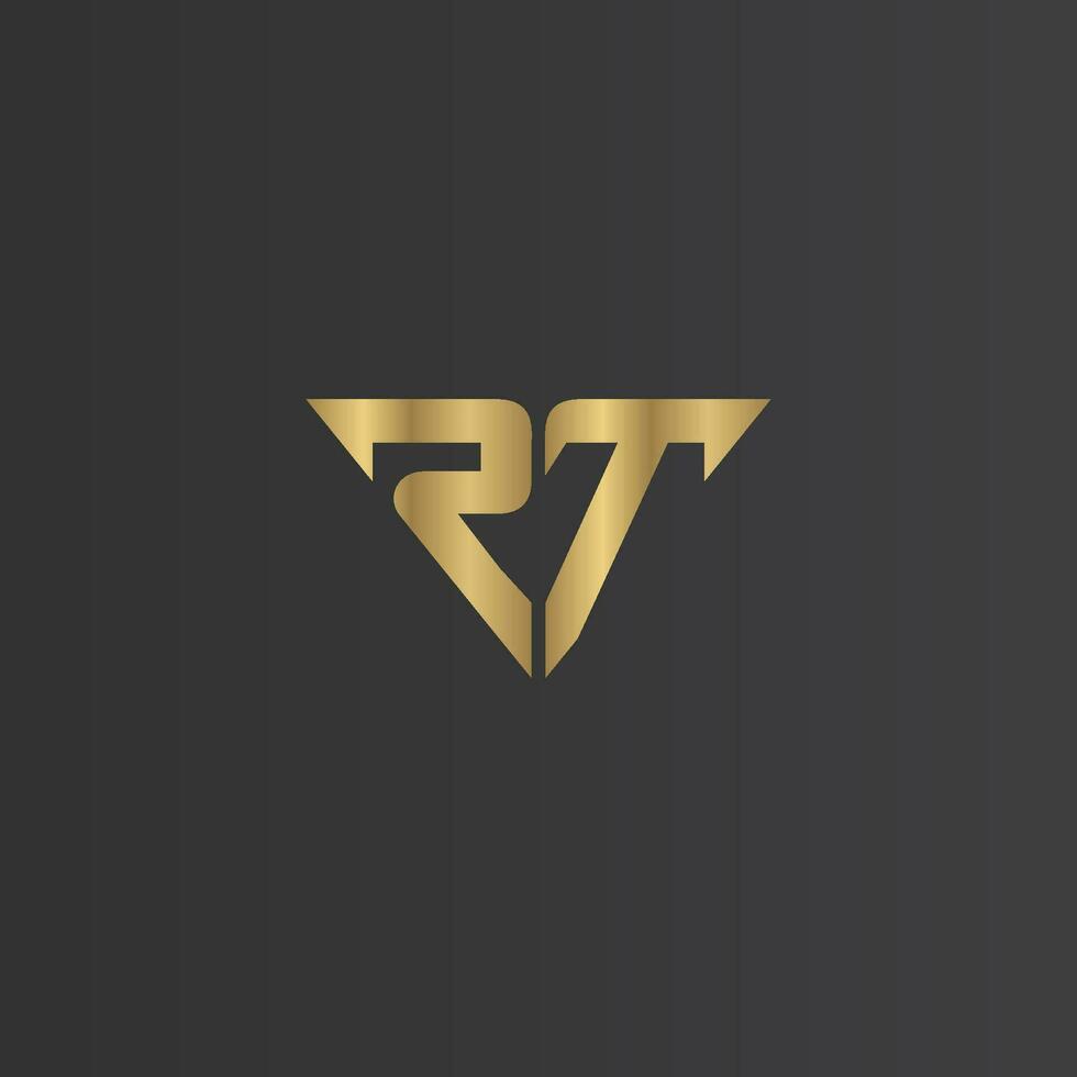 Alphabet Initials logo RT, TR, T and R vector