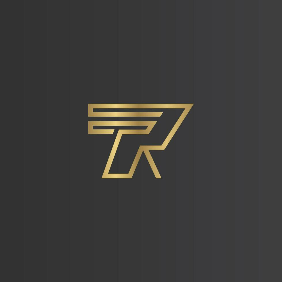 Alphabet Initials logo RT, TR, T and R vector