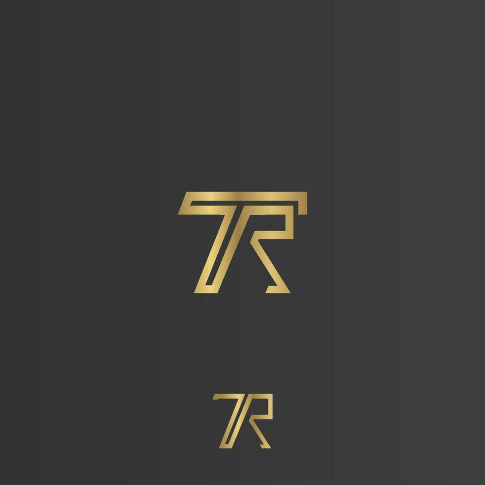 Alphabet Initials logo RT, TR, T and R vector