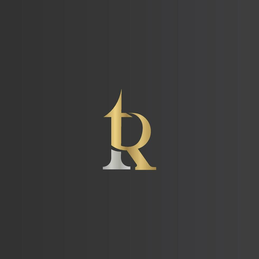 Alphabet Initials logo RT, TR, T and R vector