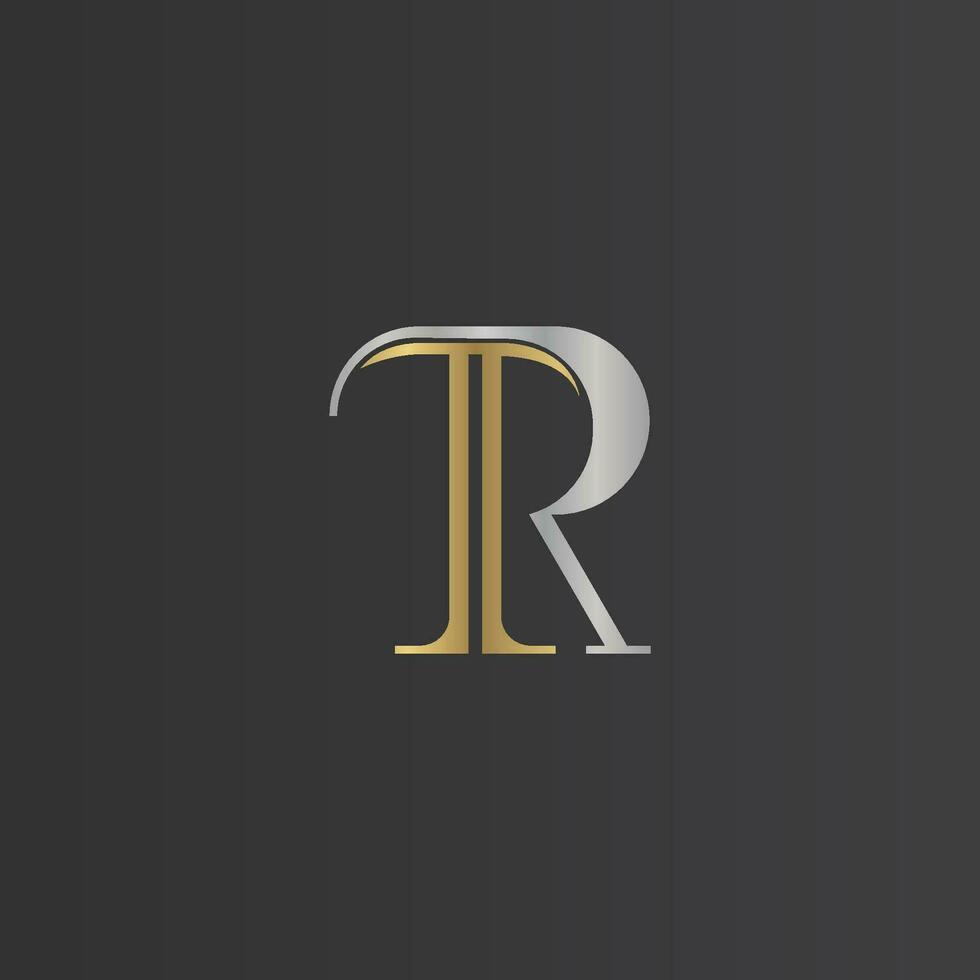 Alphabet Initials logo RT, TR, T and R vector