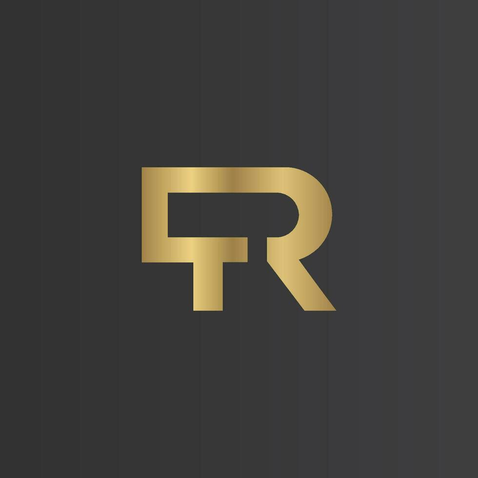 Alphabet Initials logo RT, TR, T and R vector