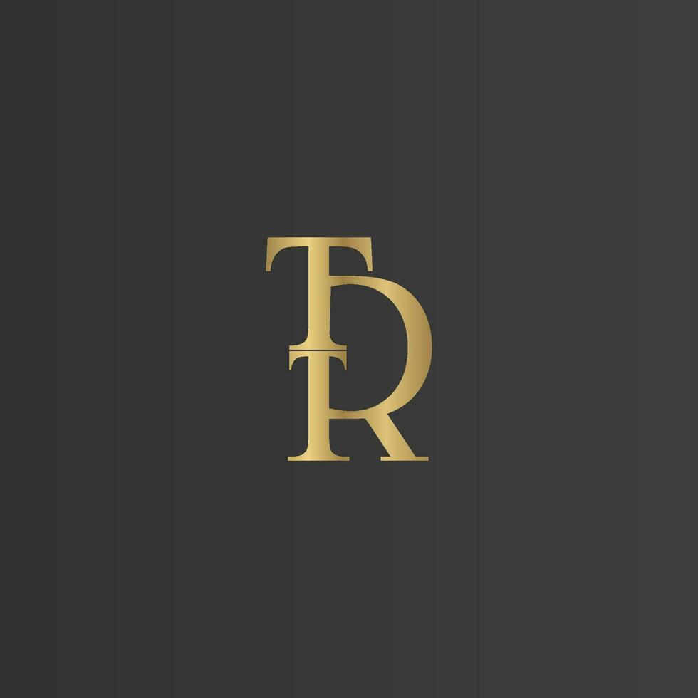 Alphabet Initials logo RT, TR, T and R vector