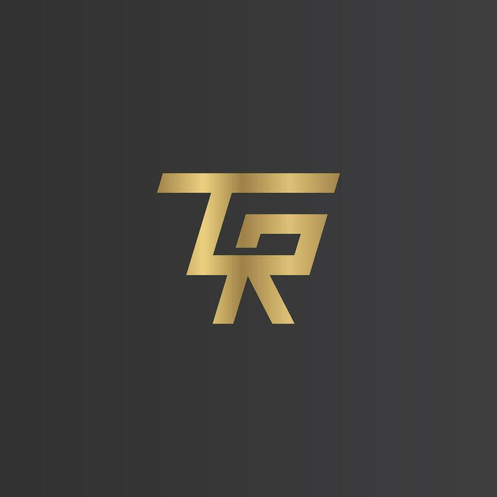 Alphabet Initials logo RT, TR, T and R vector